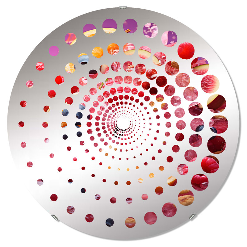 Muesli Muse I - Spiral Dot Decorative Mirror, 23.6" H x 23.6" W, Muesli Muse I 
