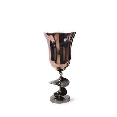 Lipford Trumpet Display Vase with Aluminum Base