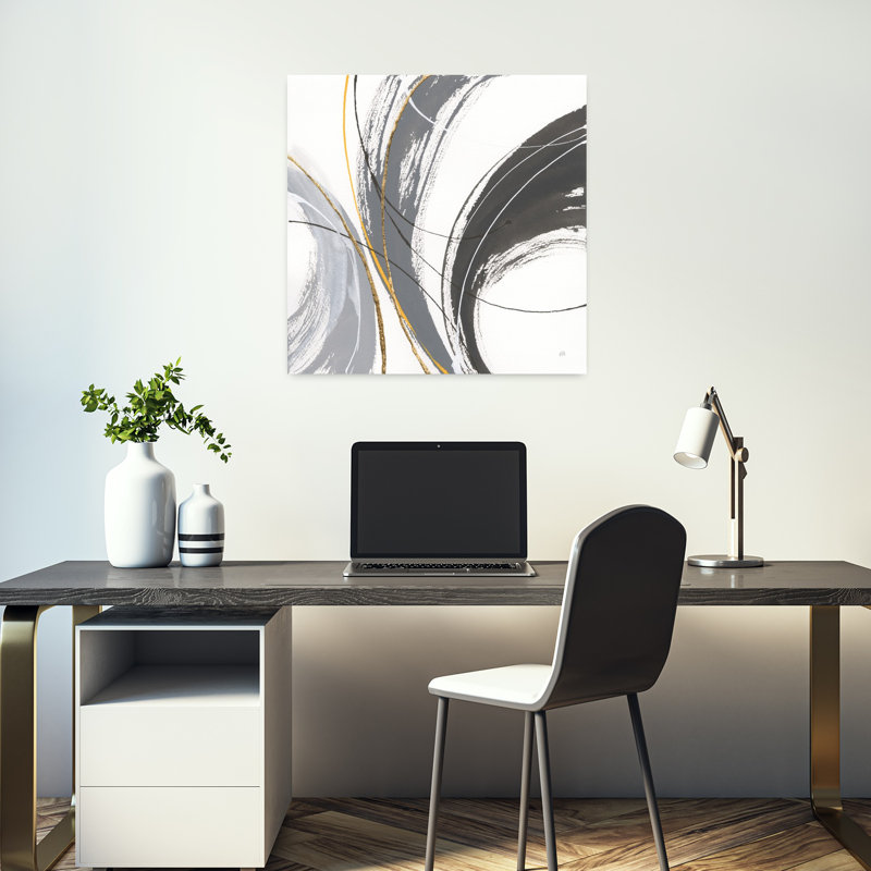 Art textuel abstrait, H 18 po x l 18 po
