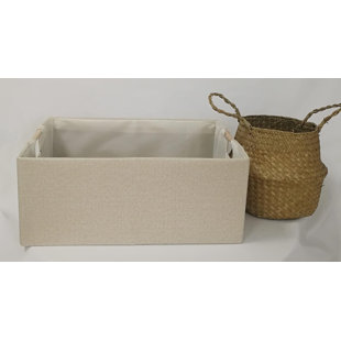 Storage Bin For Shelves Rectangle Closet Baskets Foldable Box With Handles Shelf Baskets Toy Boxes For Home Office Car Dormroom
