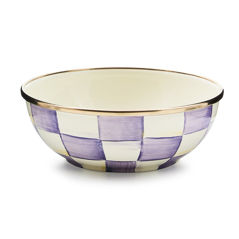 Violet Check Everyday Bowl
