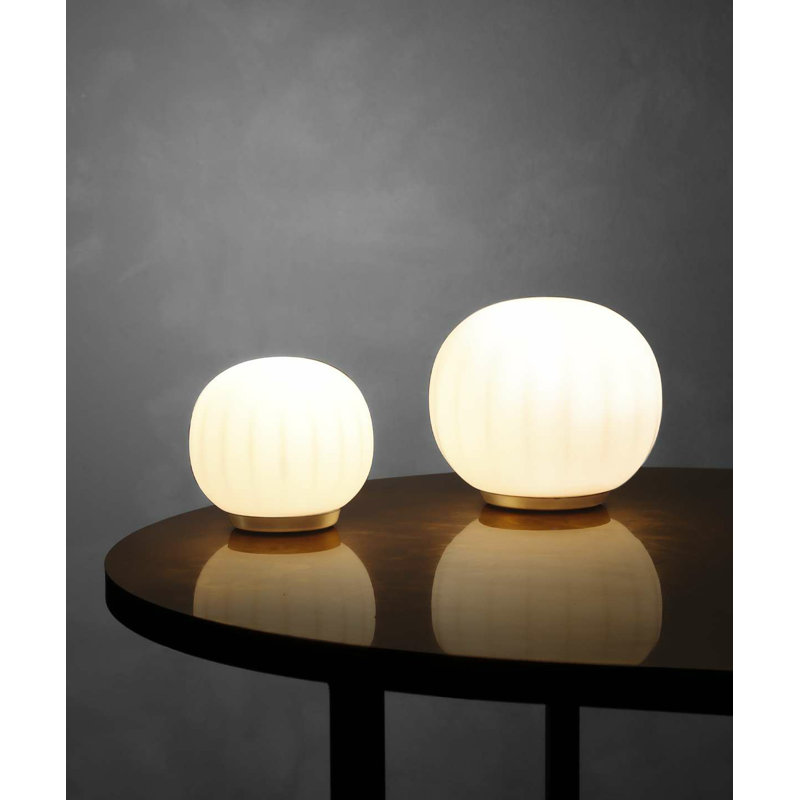 Lita Stemless Table Lamp, 6.3" H x 7" W x 7" D, Matt White