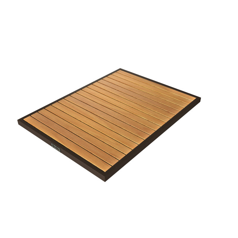 Manufactured Wood Rectangular Square Edge Table Top, 32" L x 24" D, Bronze/Natural