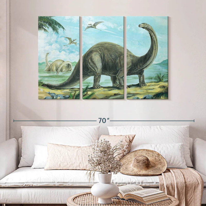 Brampt Brontosaurus Sauropod, 32" H x 50" W