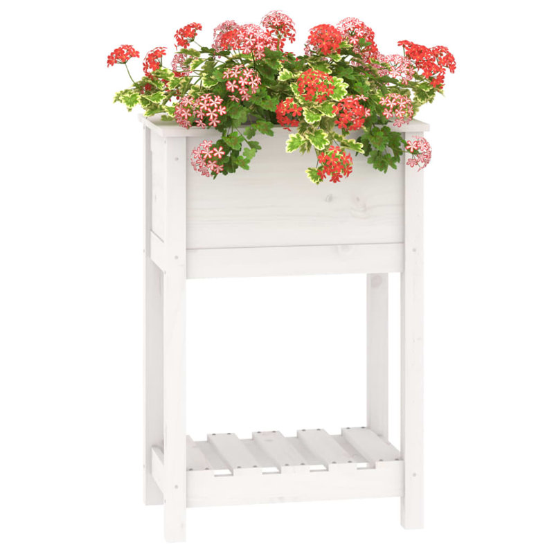 Aalap Wood Raised Garden Bed, 81cm H x 54cm W x 34.5cm D, White