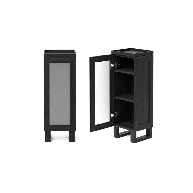 Mezza Freestanding Bathroom Cabinet, Dark Oak