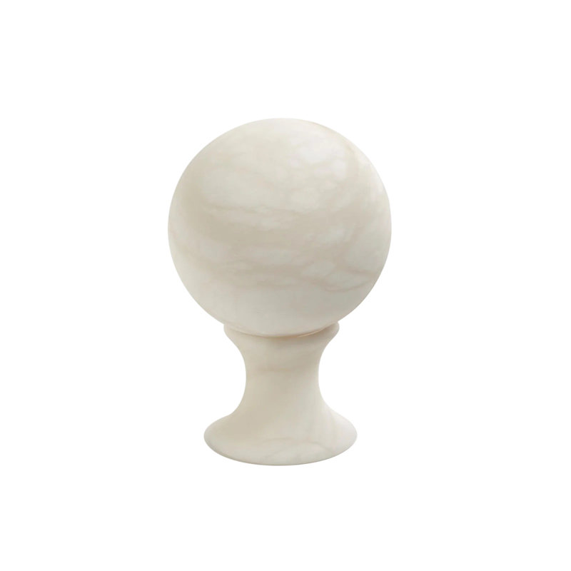 Alabaster Sphere Stand, 6" H x 4" W x 4" D