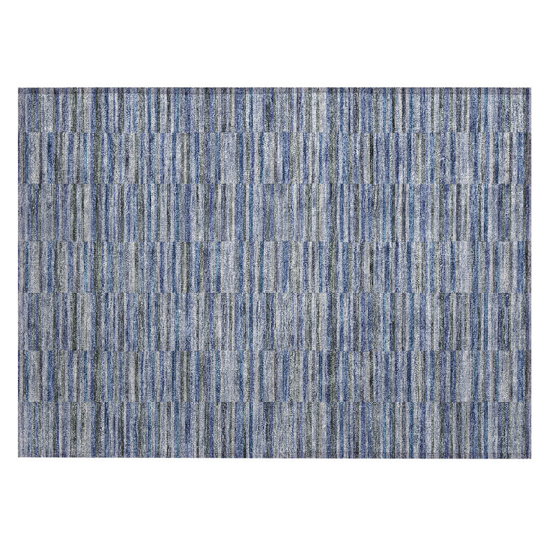 Colier Flatweave Striped Indoor / Outdoor Rug, Rectangle 1'8" x 2'6"