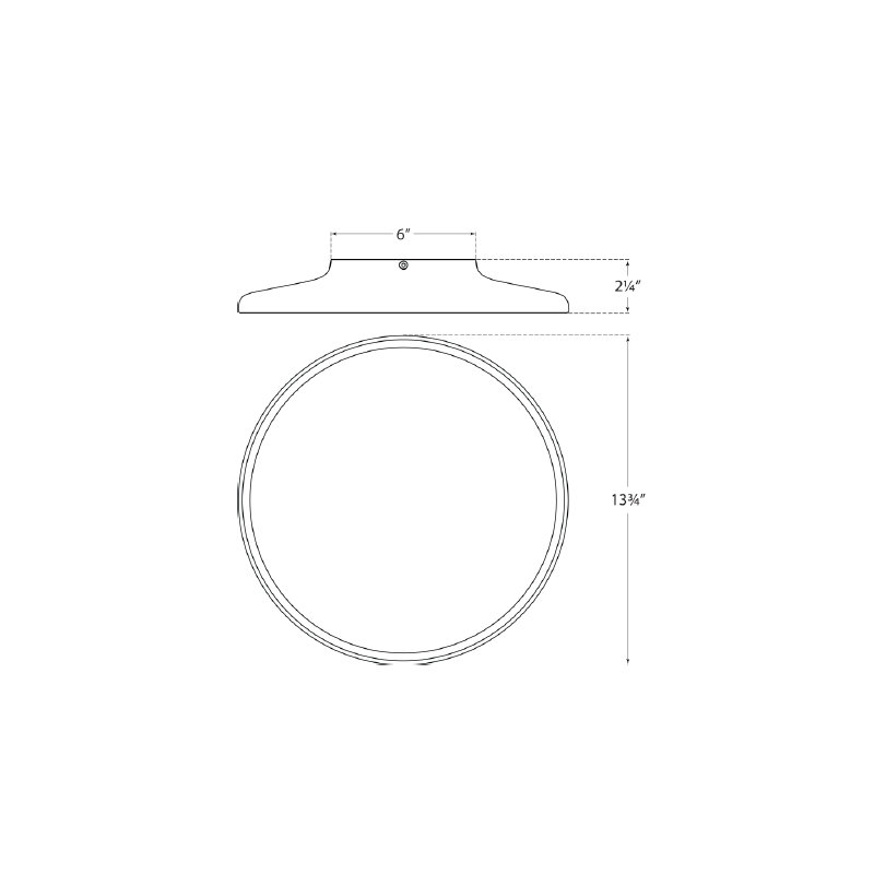 Peter Bristol Dot Flush Mount, Natural Brass, 2.5" H x 13.5" W x 13.5" D