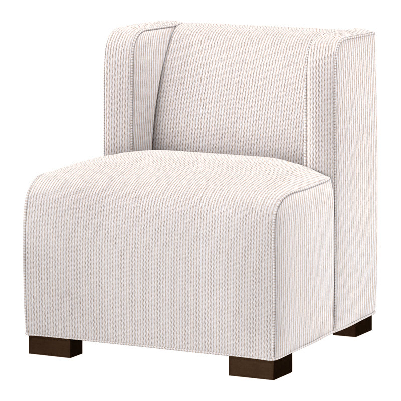 TAU Upholstery Slipper Chair, Expresso, Page Oyster (Performance fabric) 1355-92