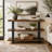 Rundell 48" Wide Rustic Industrial Solid Wood And Metal Frame Media Console Table With 2 Shelves-1281924108