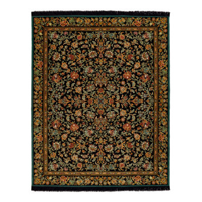 Artemis Machine Woven Wool Oriental Area Rug in Black/Red/Green