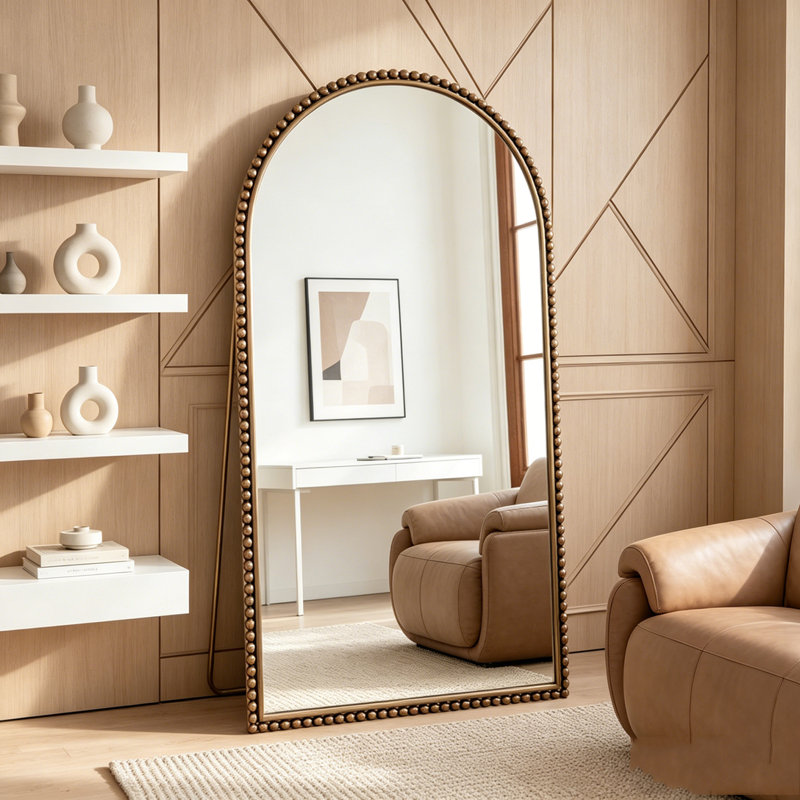 Iron Arch Retro Full Length Mirror with Supporting Feet