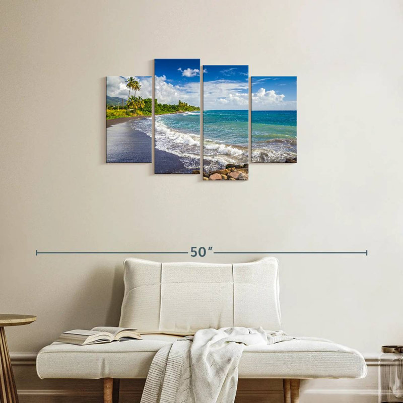 Île de sable noir Lynelle St Kitts, H 22 po x l 36 po