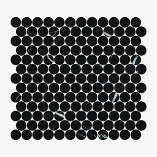 Nero Marquina Honed 12" x 12" Marble Wall & Floor Tile