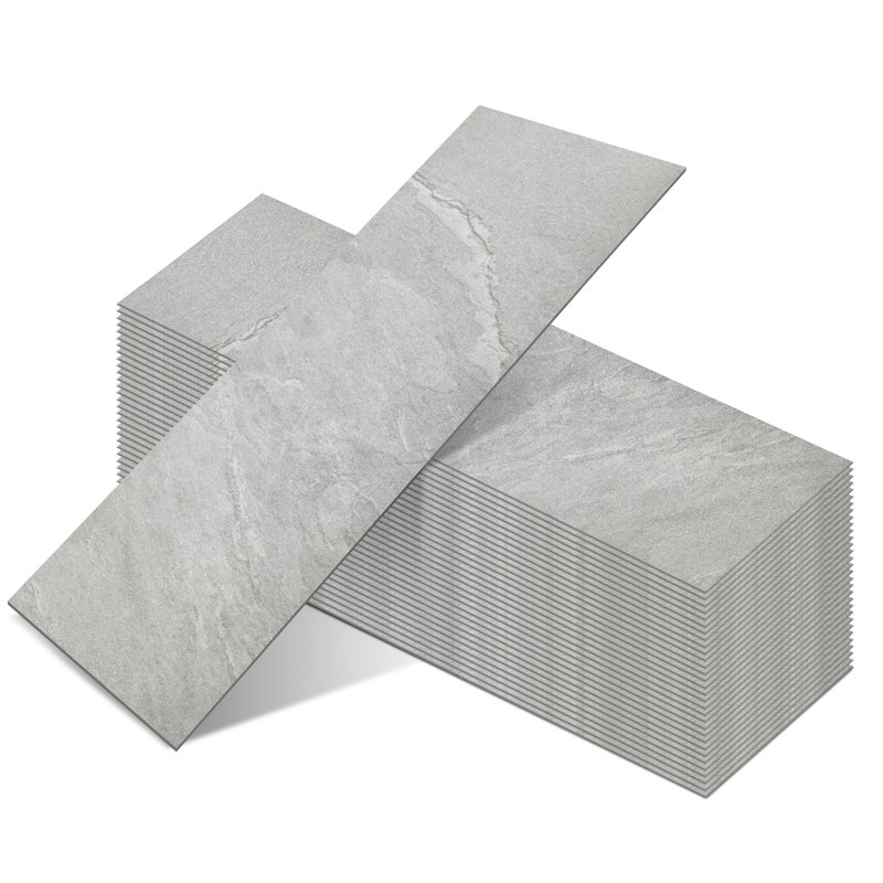 6" x 18" Luxury Vinyl Tile,Self-adhesive Vinyl Flooring, Shale Gray