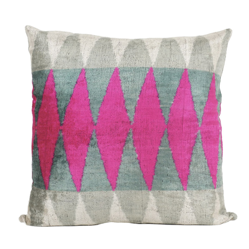 Velvet Ikat Euro Accent Pillow