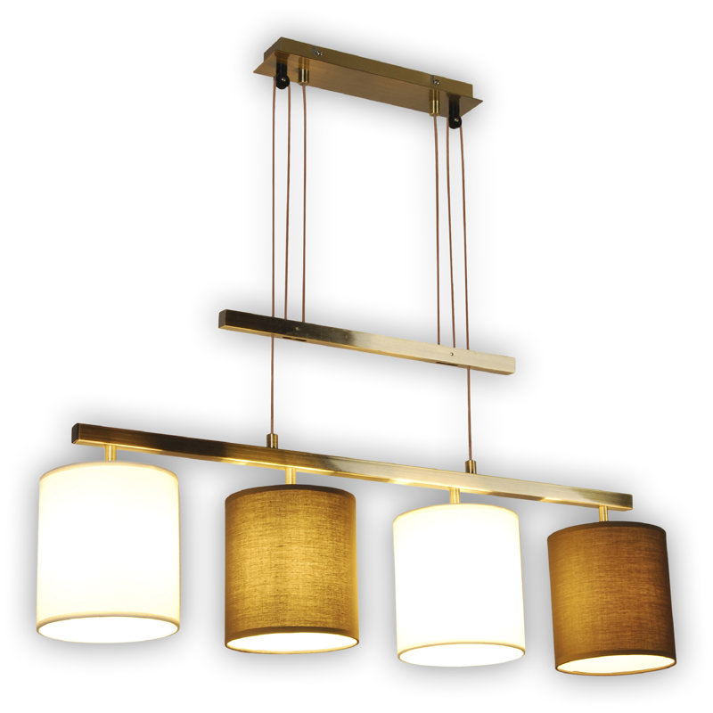 Diega 4 - Light Kitchen Island Pendant, Gold, Brown/Beige