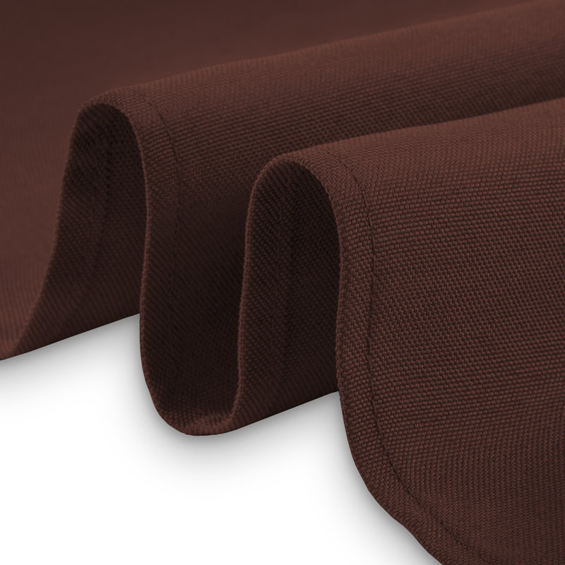 Elegant Chocolate Brown Polyester Rectangular Tablecloth 60 x 102 Inches