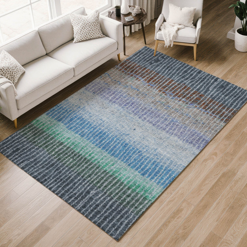 Tapis intérieur / extérieur lavable à la machine Matteson ACN2314, Rectangulaire 8 pi x 10 pi