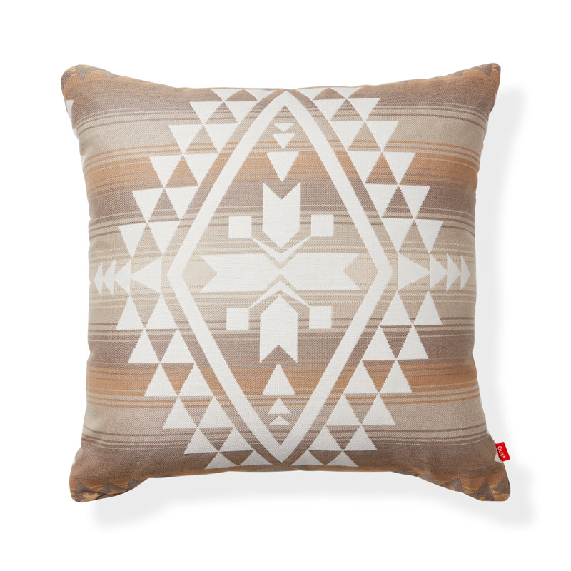Puff Geometric Outdoor Reversible Throw Pillow