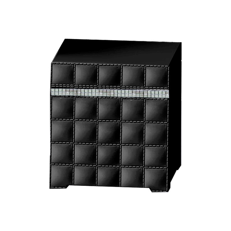 Contenant en coton-tige girafe, Noir