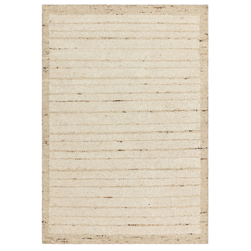 Anaxagoras Stone Wool Hand Woven Area Rug, Rectangle 200 x 290 cm