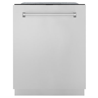 ZLINE 24 in. Monument 3rd Rack Dishwasher with Auto Door Open Drying, 44dBa, Stainless Steel Panel