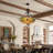 5-Light 19" Tiffany Style Stained Glass Chandelier