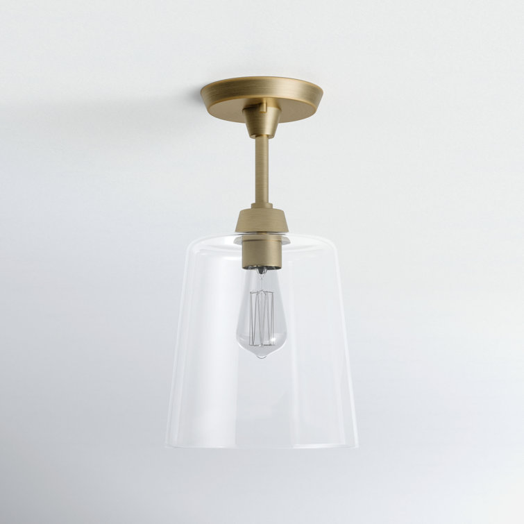Cesaire Single Light Glass Semi Flush Mount