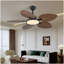 52inch Tropical Palm Leaf Ceiling Fan with Lights & Remote Control