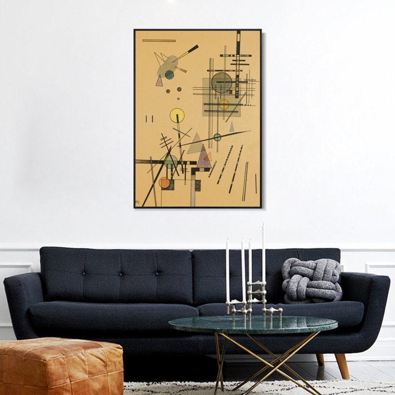 "STREICHER" par Wassily Kandinsky, 24 po x 32 po, Cadre mince noir