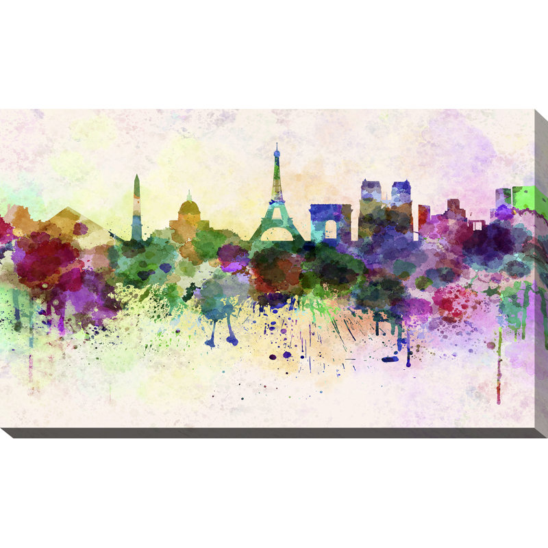 « paris », reproduction d’art sur toile tendue, H 36 po x l 60 po x P 1,5 po