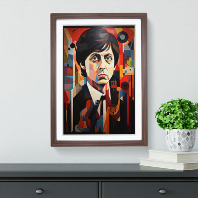 XYZ-FRM-V1223-1272 Paul McCartney Orphism - Single Picture Frame Print on Wood