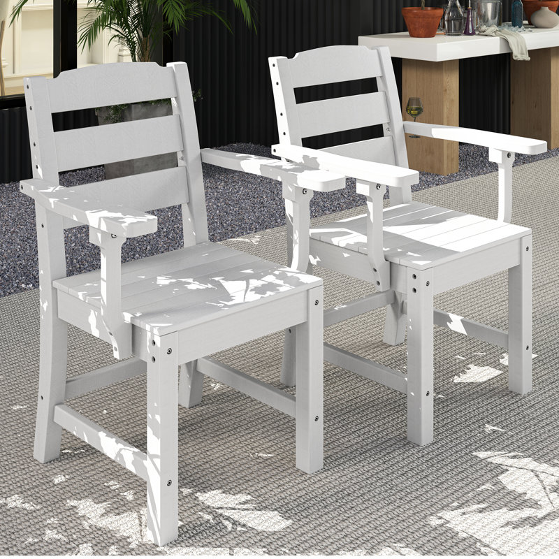 Chaises de salle à manger d'extérieur, Blanc