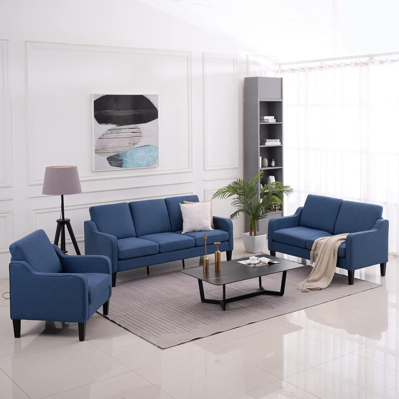 Sinica Upholstered 71.2'' Sofa, Blue