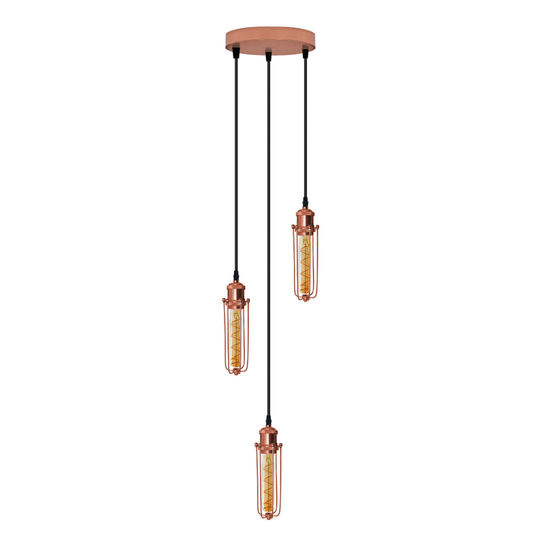 MacAdam 3 - Light Rose Gold Cluster Pendant
