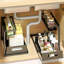 Support coulissant pour armoire coulissante - sous le lavabo et le réfrigérateur, tiroir coulissant en métal à double couche pour l'organisation de la cuisine-123065504