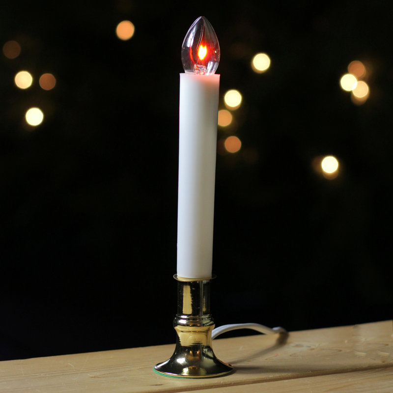 Simple bougie de Noël avec flamme vacillante, 8,75 po, ensemble de 4