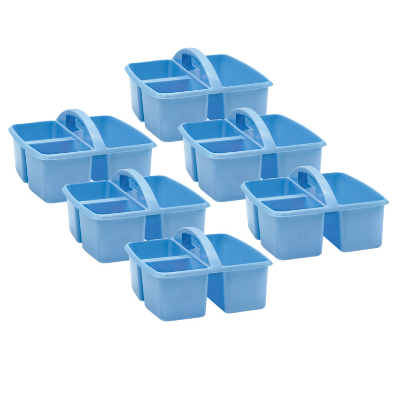 Ensemble de rangement de chevet en plastique avec rangement, Bleu clair