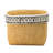 Set of 2 Rectangular Basket Planters with Geometric Trim, L:10.5x8.5x8" S:7.5x5.5x6.5"