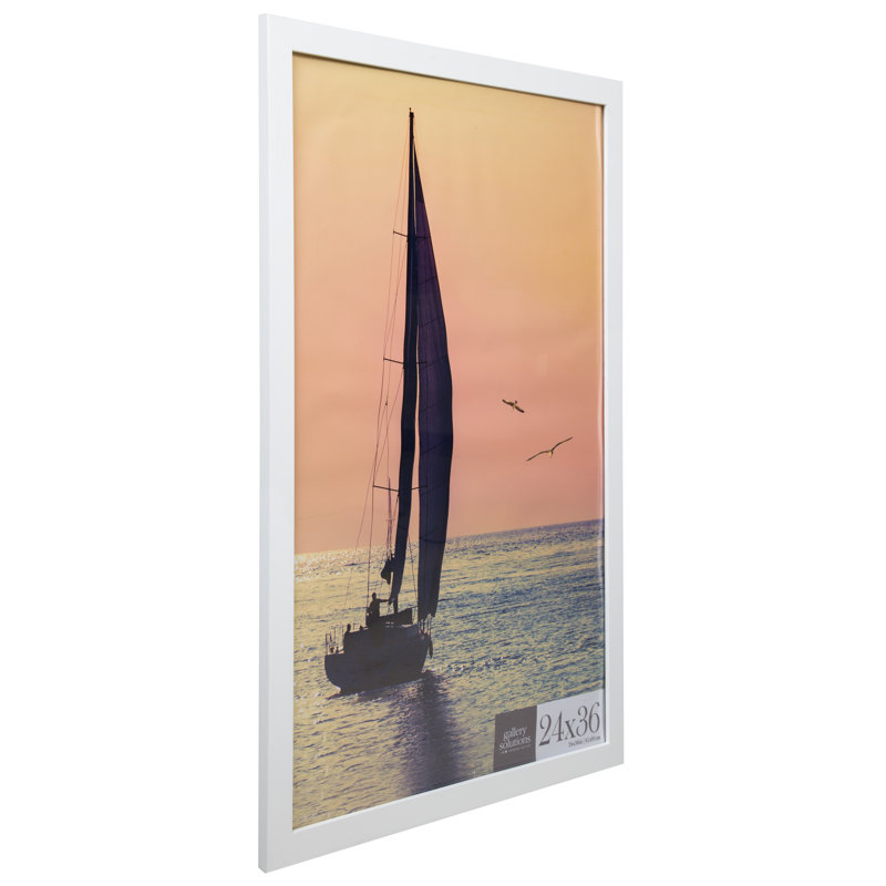 Beddington Wood Wall Mount Large Poster Frame, White, 24" x 36"