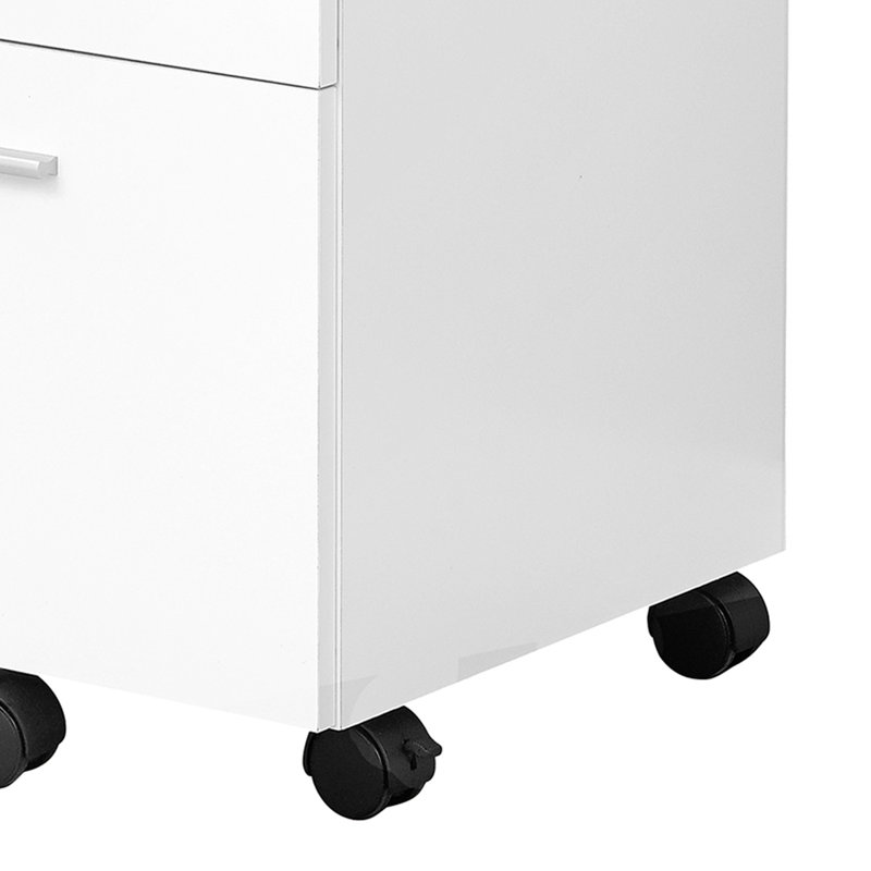 18.25'' Wide 3 -Drawer Mobile File Cabinet, White