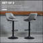 Ensemble de 2 tabourets de bar, tabourets de bar pivotants à hauteur réglable, base ronde en métal lourd et repose-pieds
