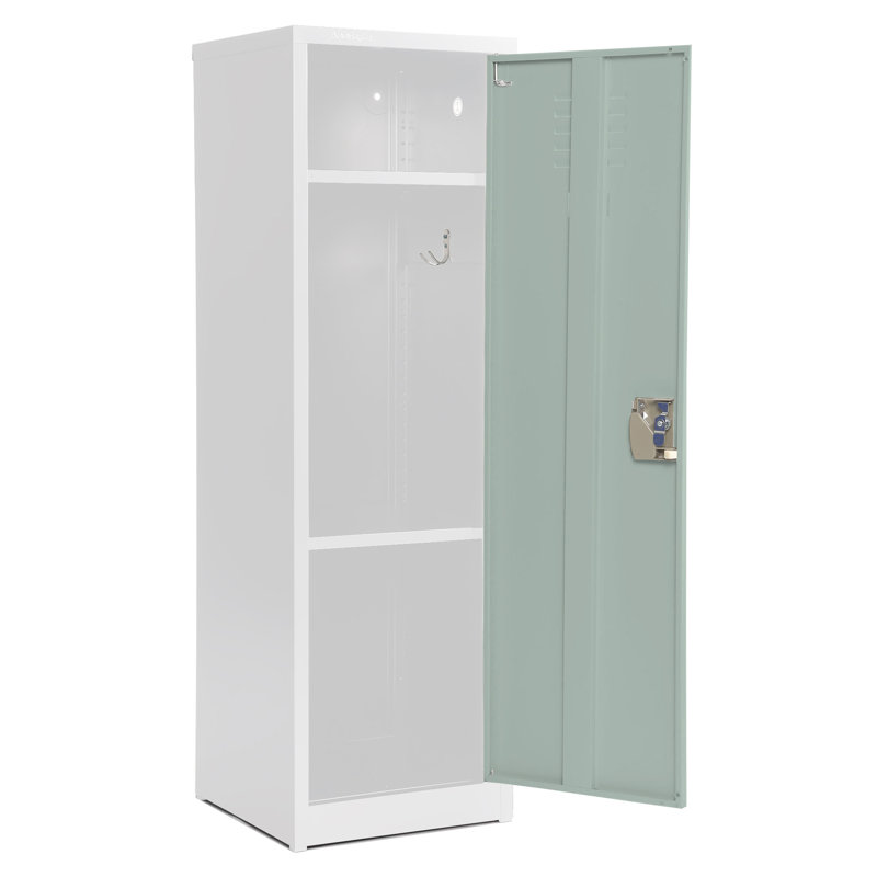 Misty Green Steel Office Locker with Adjustable Shelving