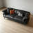 Black Genuine Leather Standard Sofa