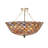 24" Wide Tiffany Fishscale Inverted Semi-Flushmount