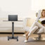 Table d'ordinateur inclinable avec roues de frein pour bureau à domicile Black-133650902