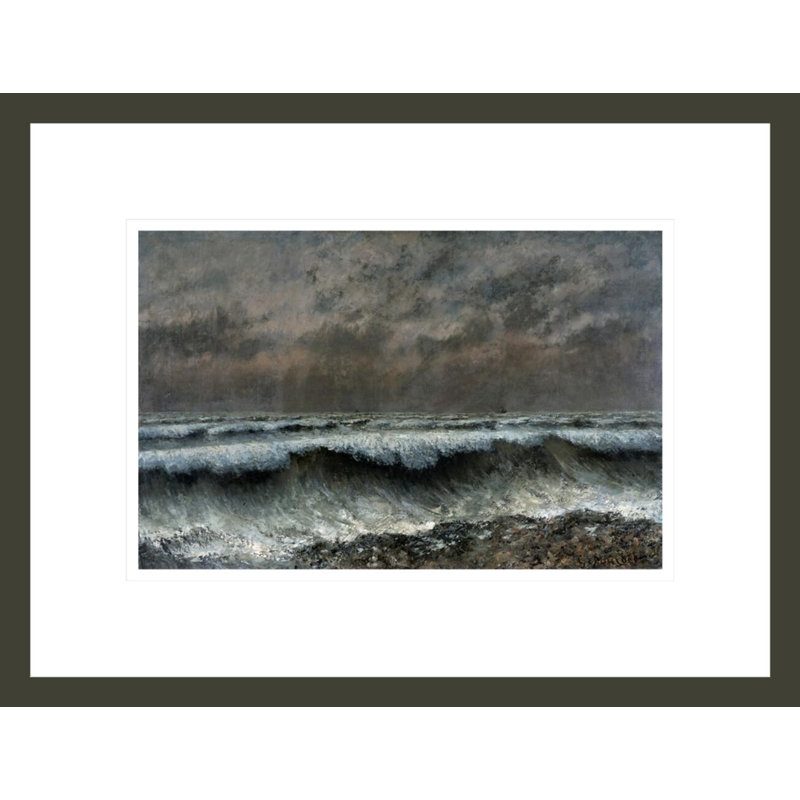 The WaveGustave Courbet, impression giclée encadrée, H 12,85 po x l 16,75 po