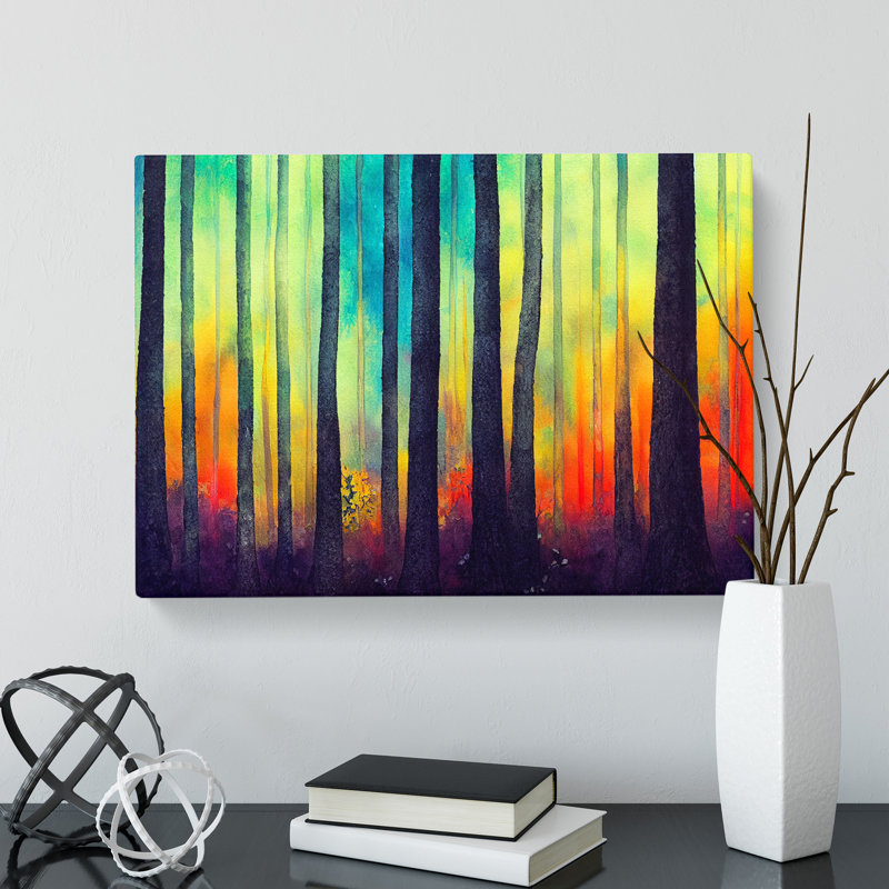 Forest In Colour - Wrapped Canvas, 40cm H x 60cm W x 3cm D